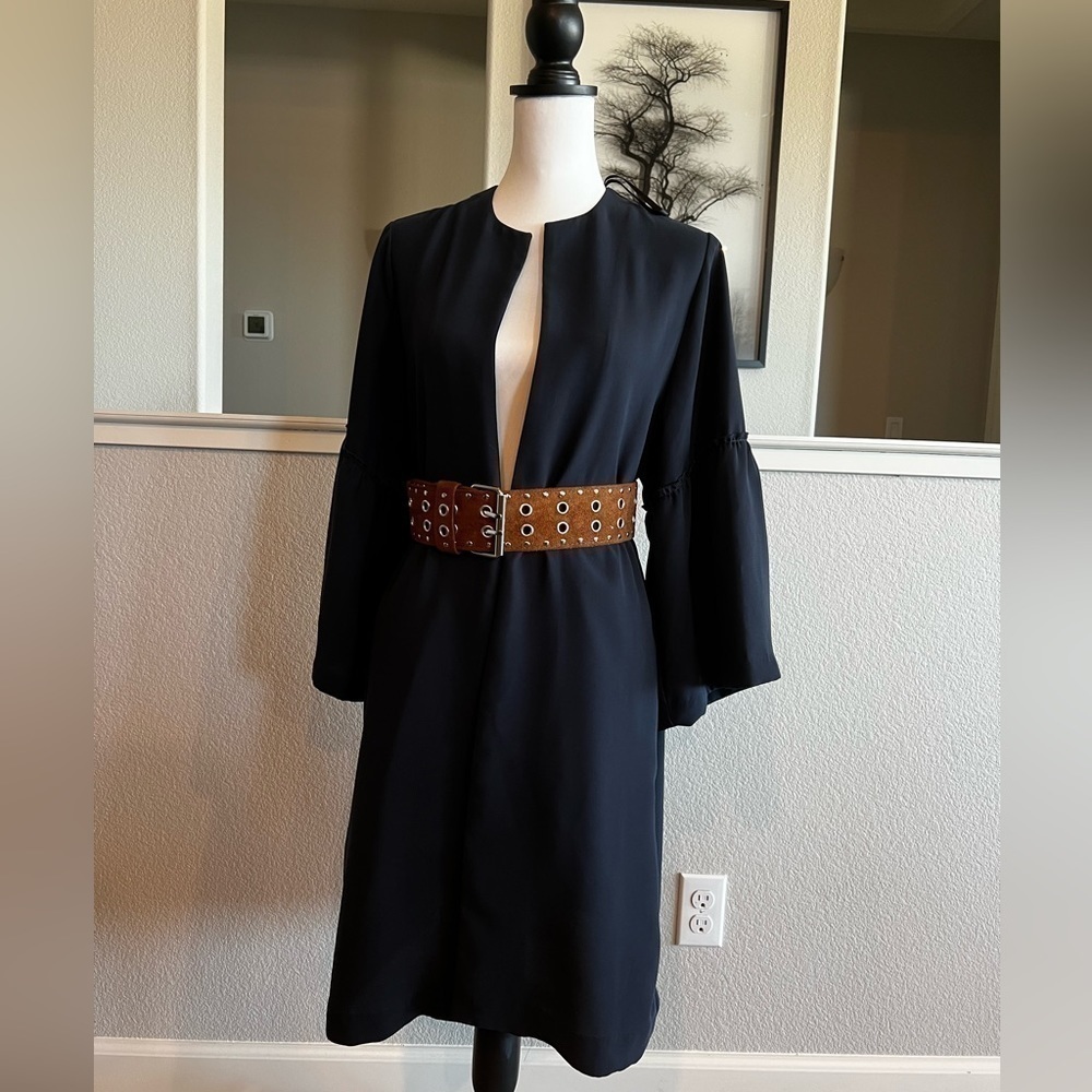 H&M FLOUNCE SLEEVED COAT - SMALL - Picture 5 of 8